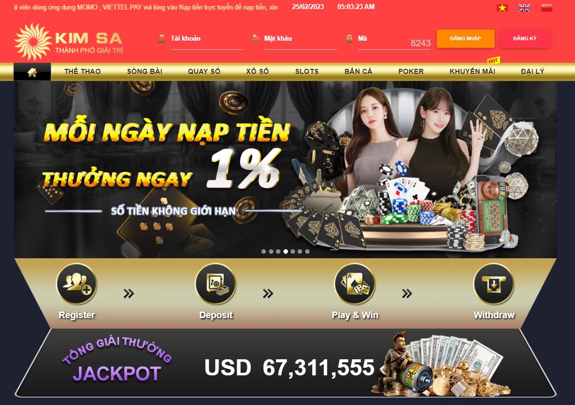 Giao diện Kimsa88